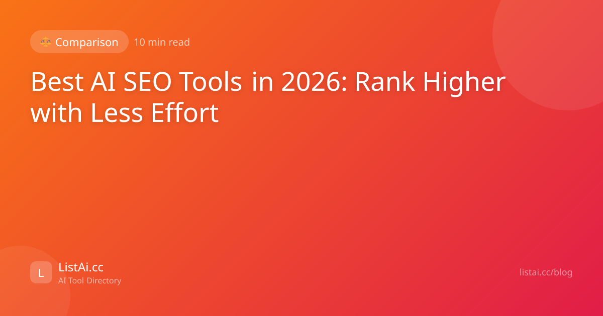 Best AI SEO Tools in 2026: Rank Higher with Less Effort | ListAi.cc
