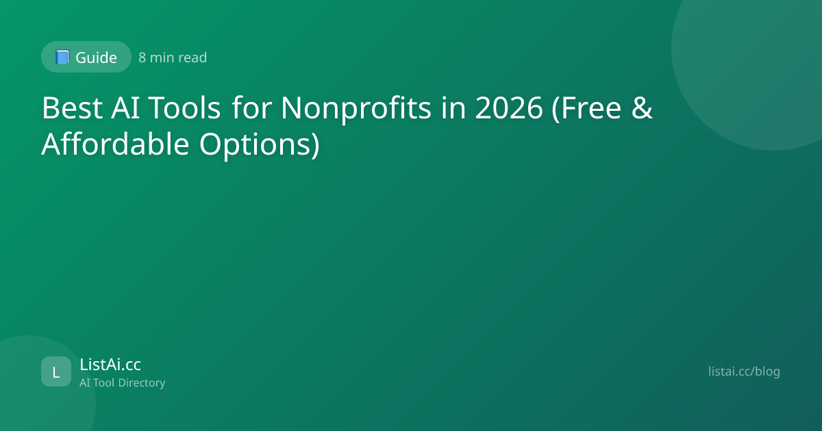 Best AI Tools for Nonprofits in 2026 (Free & Affordable Options ...