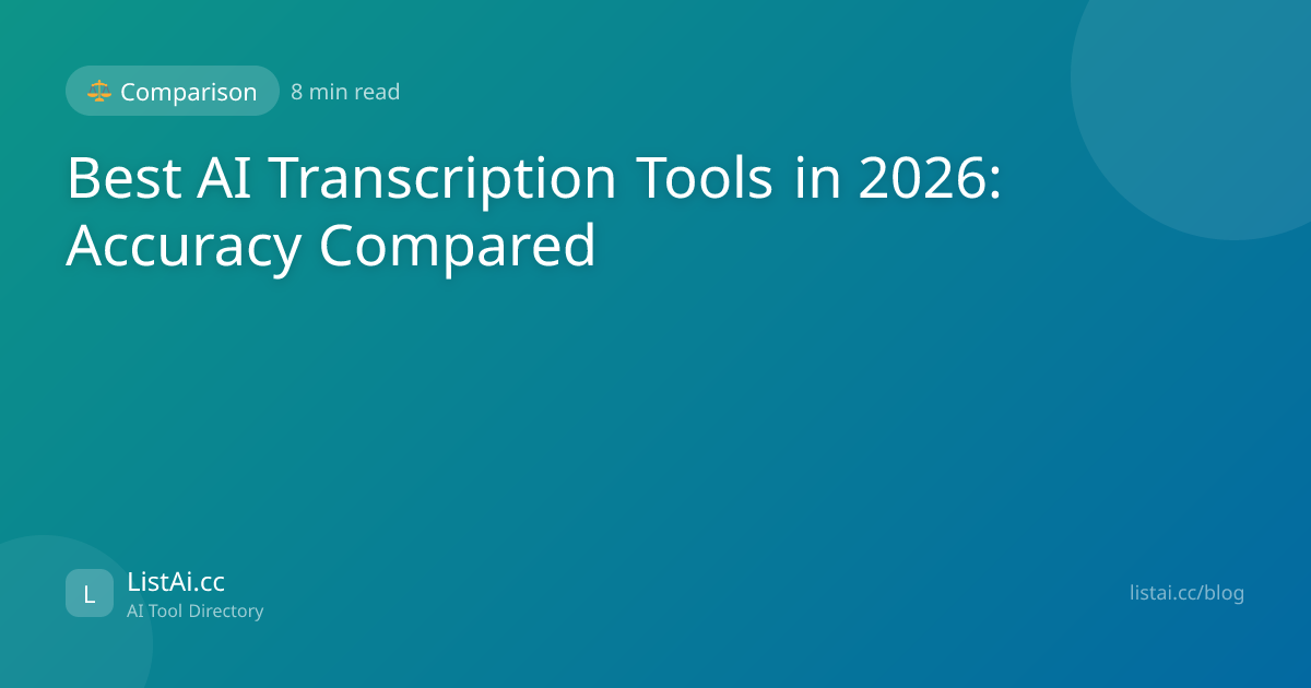 Best AI Transcription Tools in 2026: Accuracy Compared | ListAi.cc