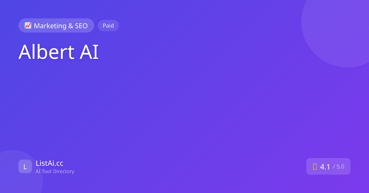Albert AI screenshot