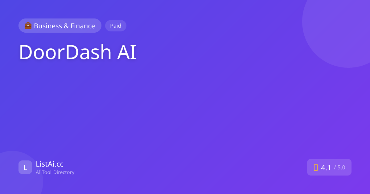 DoorDash AI screenshot