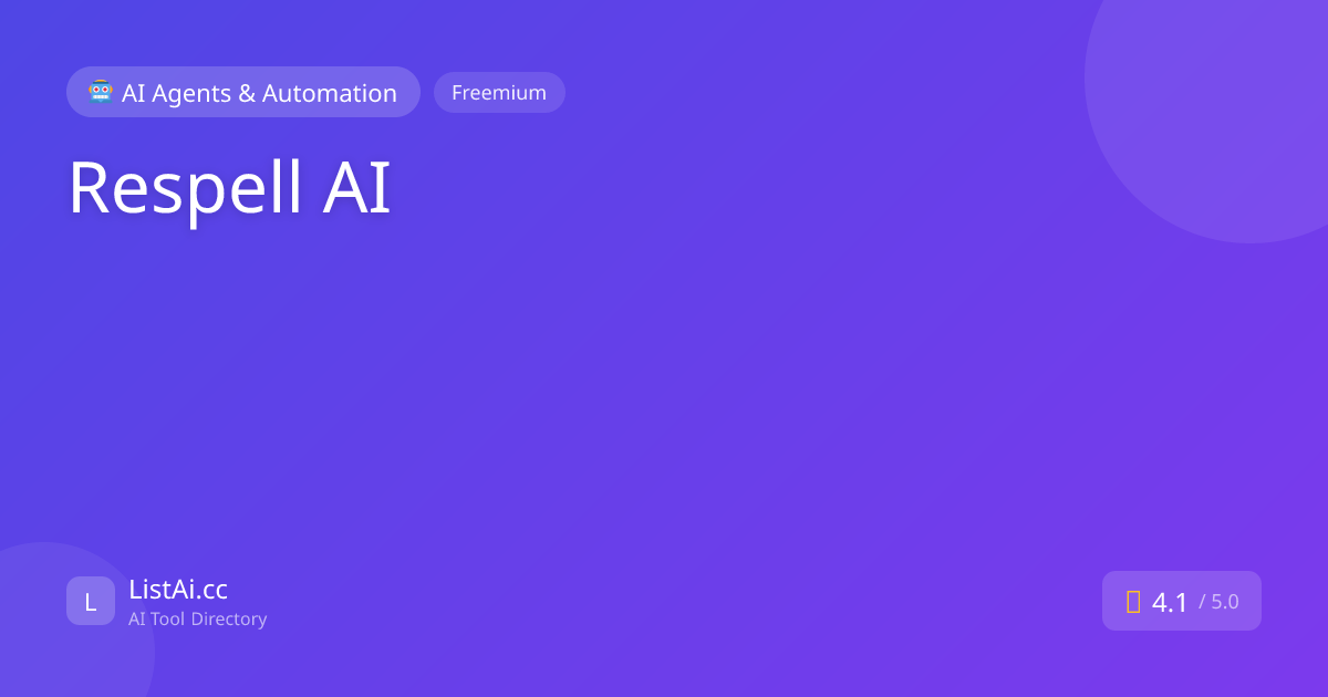 Respell AI screenshot